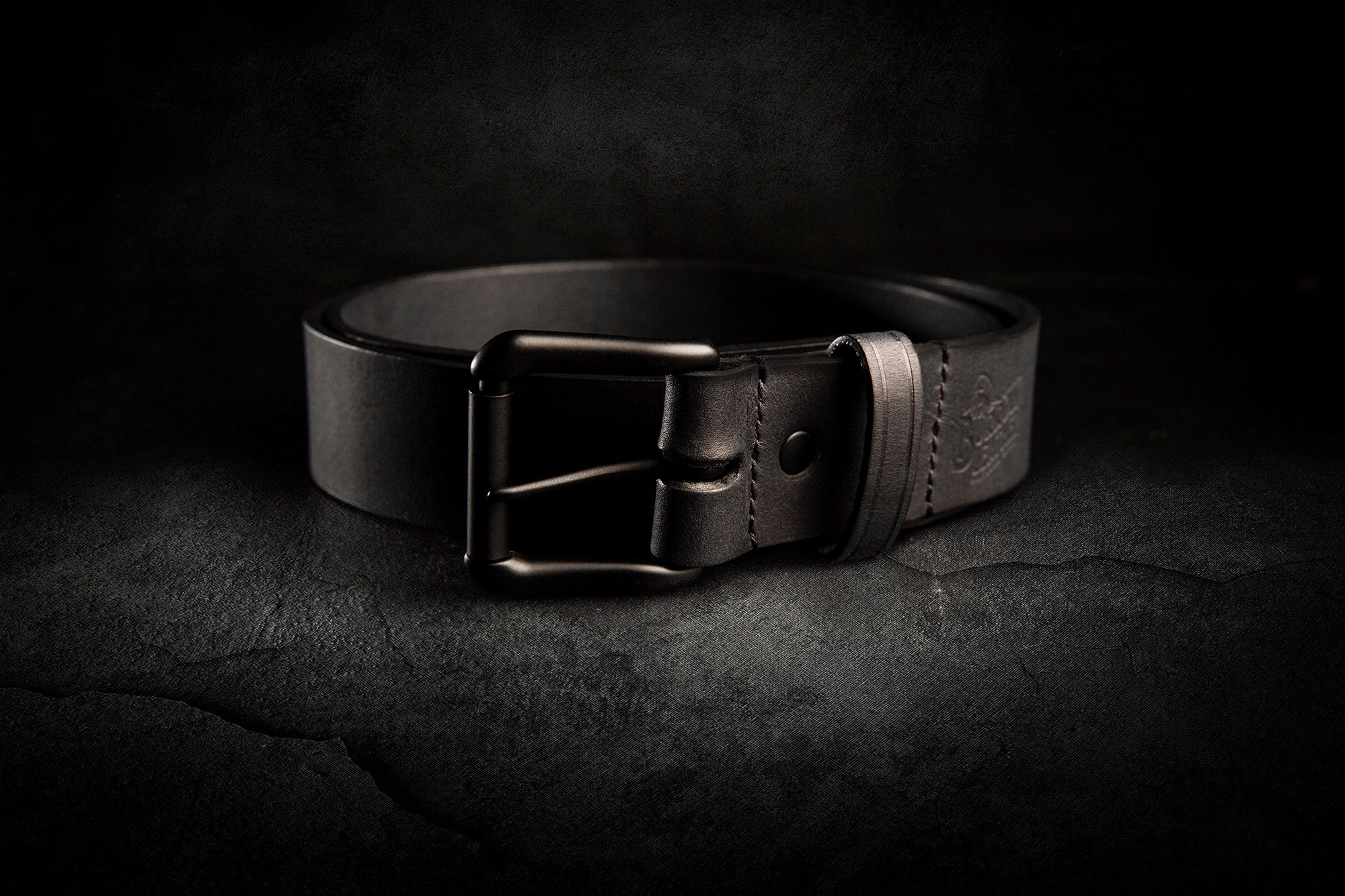 All Black Collection | Handcrafted Durable Leather Belt For Him | Gift For Him, Made In Portland, Oregon, Usa