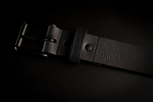 All Black Collection | Handcrafted Durable Leather Belt For Him | Gift For Him.