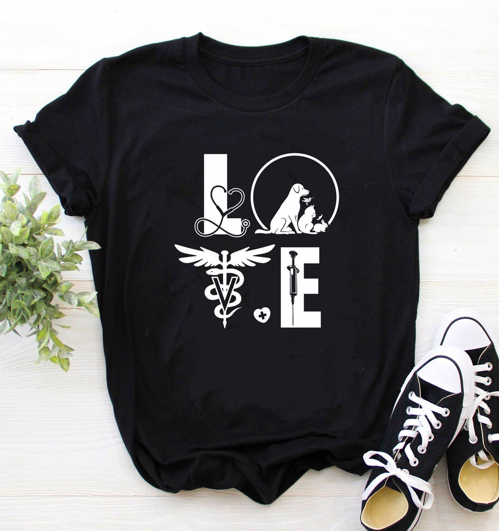 Vet Tech Shirt |  Veterinarian Technician Tshirt | Vet Tech Gift | Gifts for Vet tech | Vet Tech Love Animal Veterinarian Technician Shirt