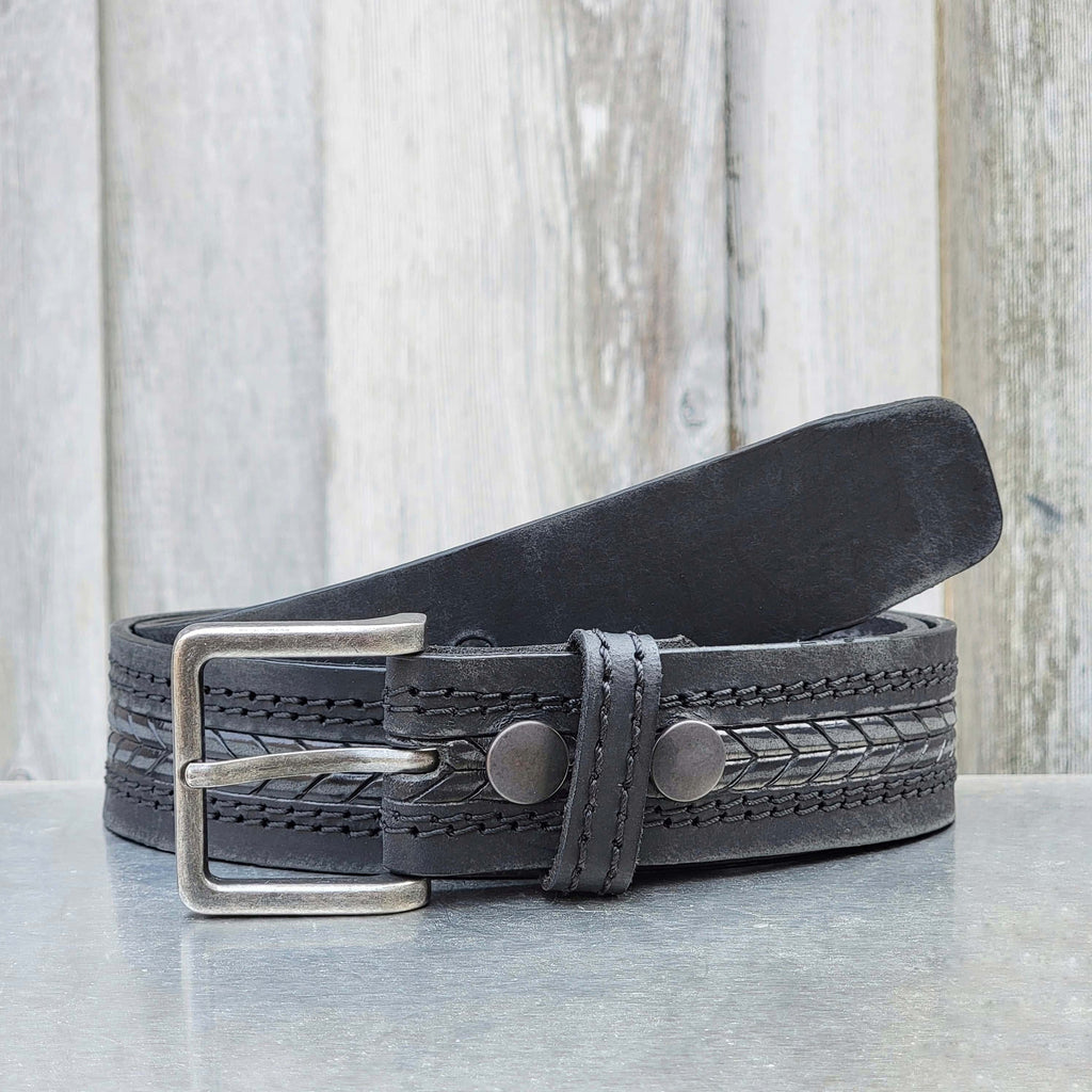 Mens Leather Belt, Handmade Full Grain Leather Belt, Patterned Leather Belt, Gift For Him, Gift For Dad, Gift For Boyfriend