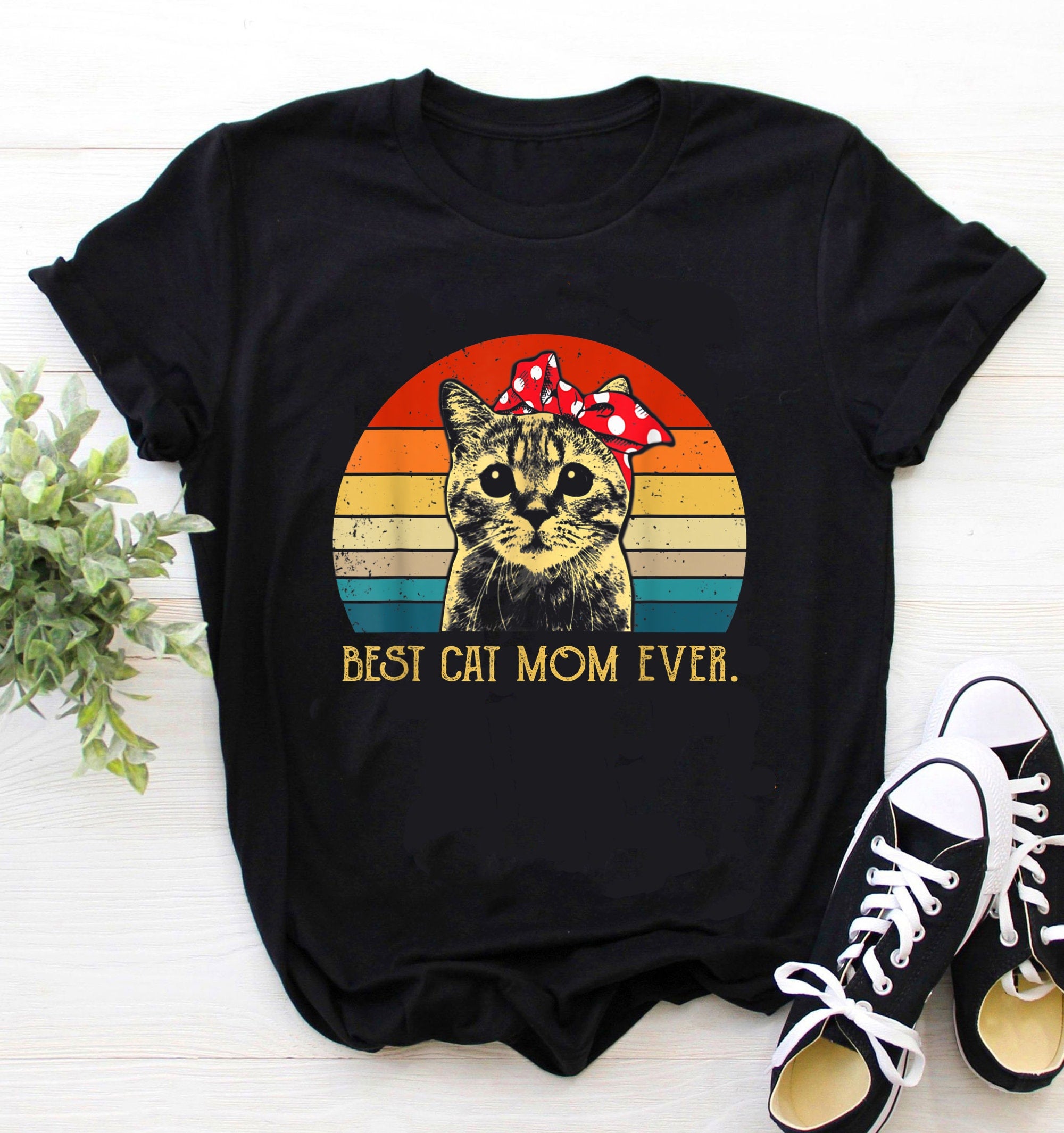 Vintage Best Cat Mom Ever T Shirt, Mothers Day Gift TShirt, Black Cat Shirt, Cat Lovers Tee, Cat Mama Shirt, Cat Lover Gift, Cat Owner Tee