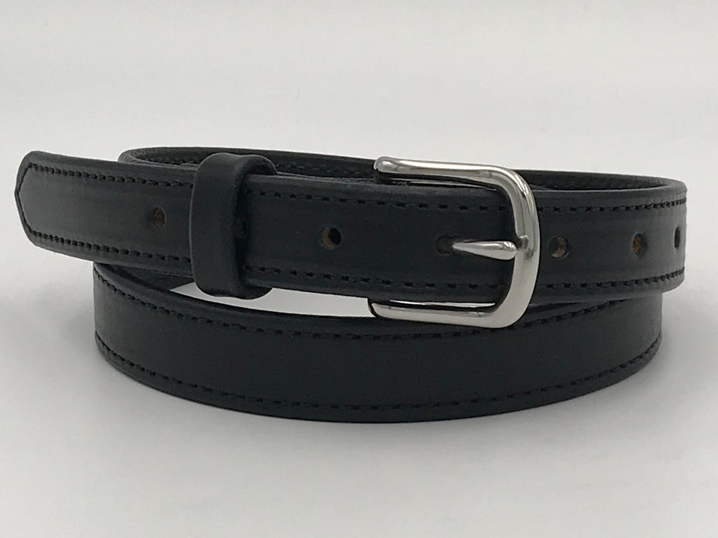 Hand-stitched leather belt