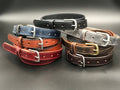1" Leather Dress Belt: Amish Handmade Stitched Western Strap