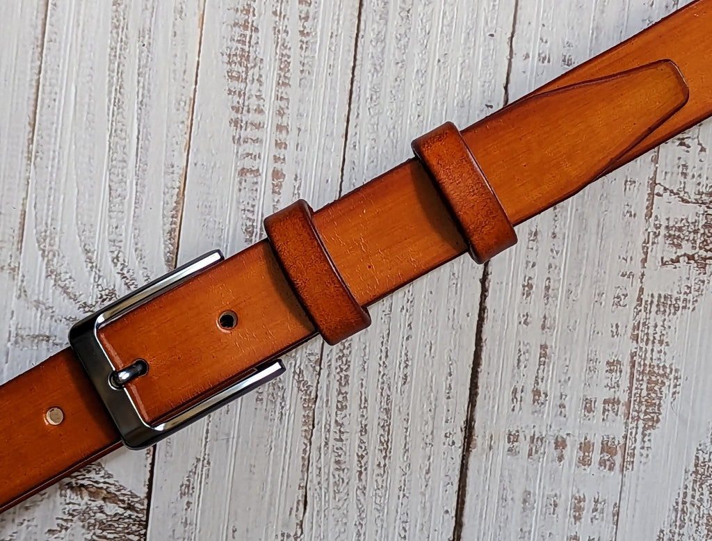 Personalized Italian Leather Belt: Custom Engraved Handmade