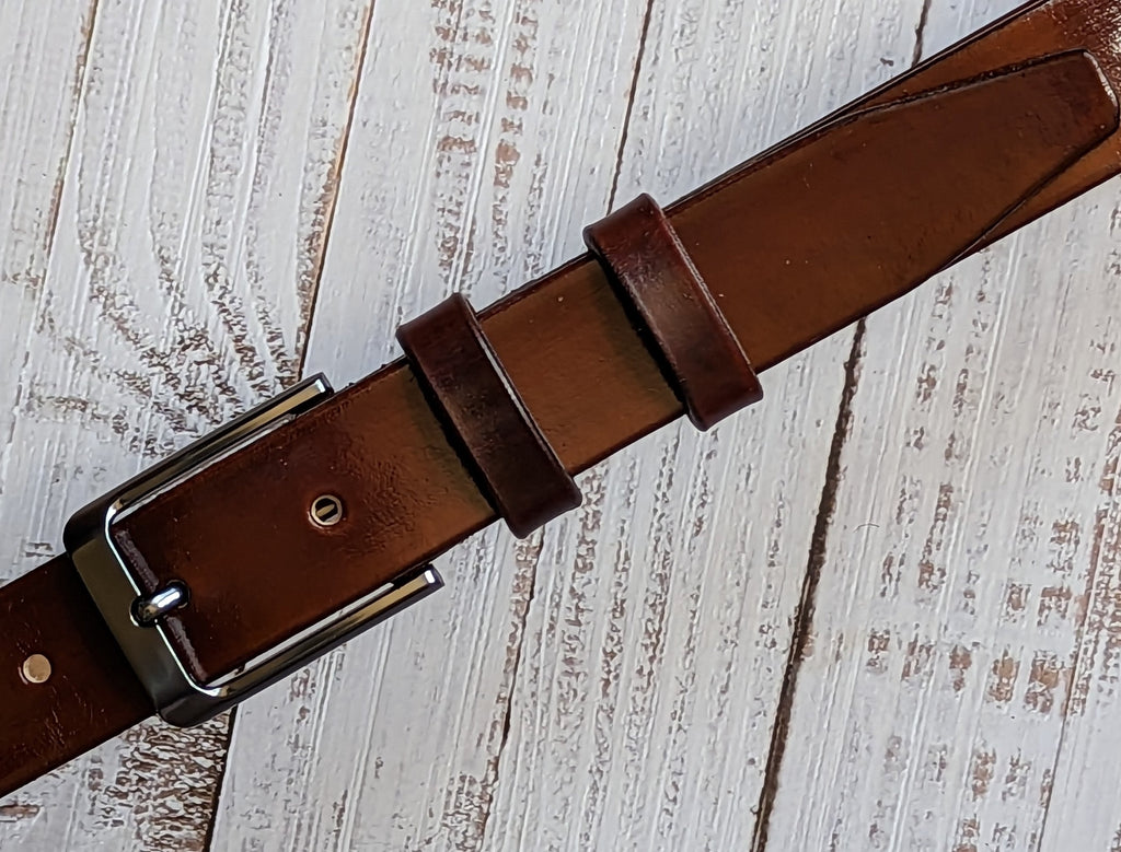 Personalized Italian Leather Belt: Custom Engraved Handmade
