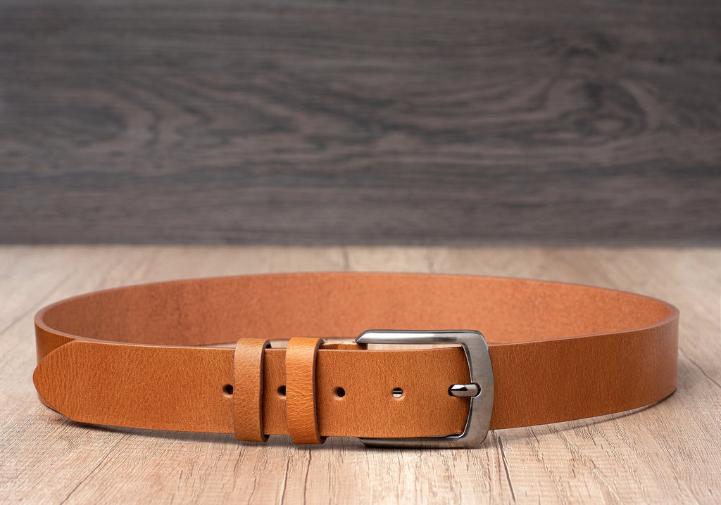 Genuine Leather Belt, Brown Leather Belt, Handmade Classic Everyday Belt