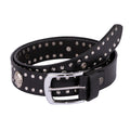 Biker Skull And Studded Bonded Handmade Leather Belt With Matching Leather Wristband Birthday Gift Best Gift Fashion Belt Punk Belt