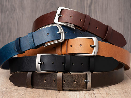 Genuine Leather Belt, Brown Leather Belt, Handmade Classic Everyday Belt