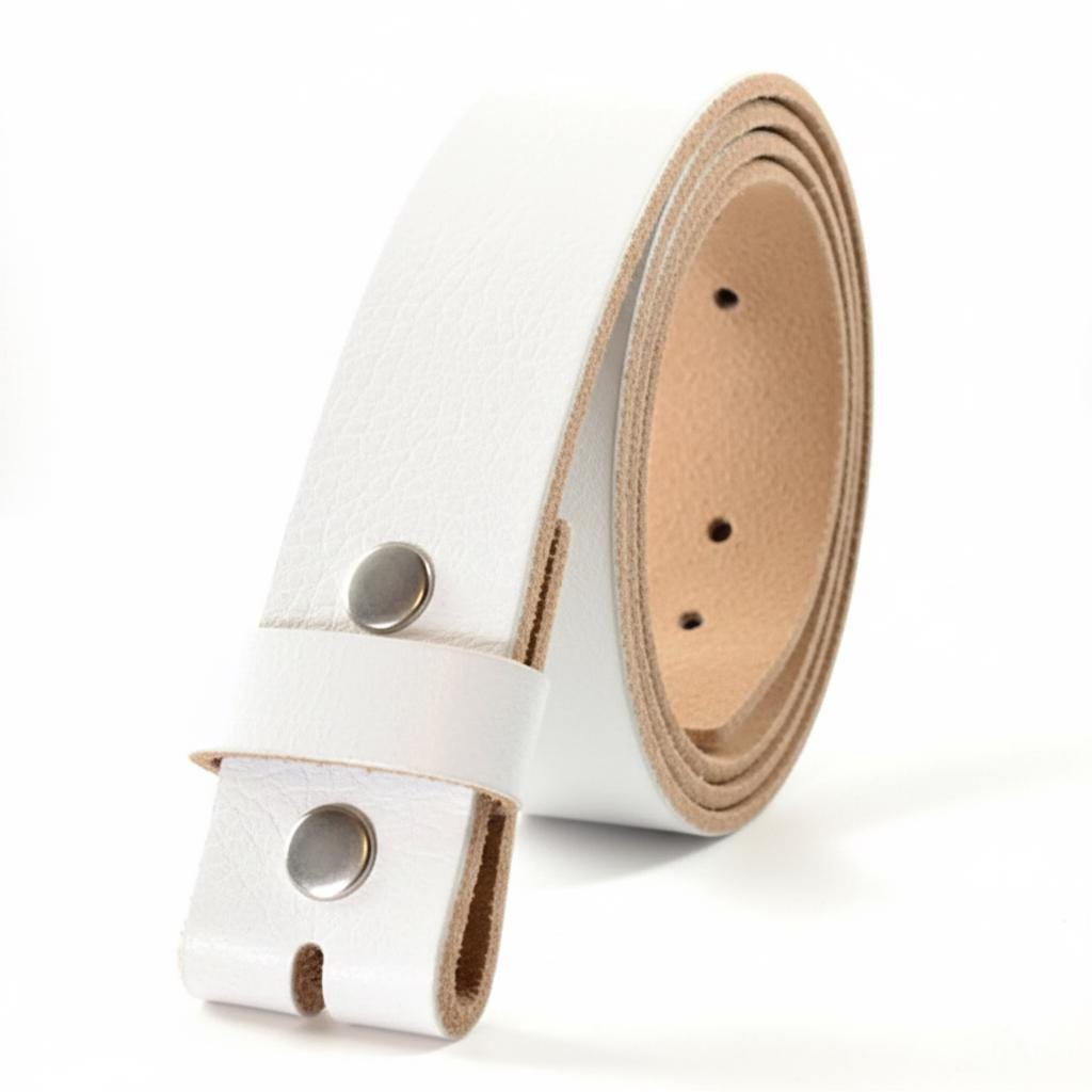 Leather Belt Without Buckle 1 1\2 Belt For Your Buckle | Brown Leather No Buckle Belt | Buffalo Leather Belt For Men | Snap On Leather Belt