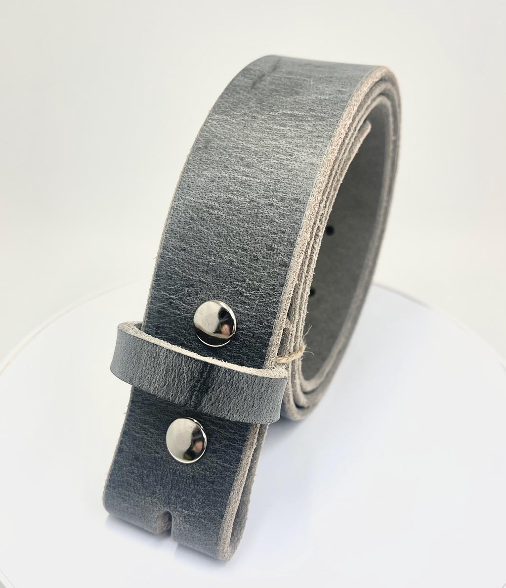 Leather Belt Without Buckle 1 1\2 Belt For Your Buckle | Brown Leather No Buckle Belt | Buffalo Leather Belt For Men | Snap On Leather Belt