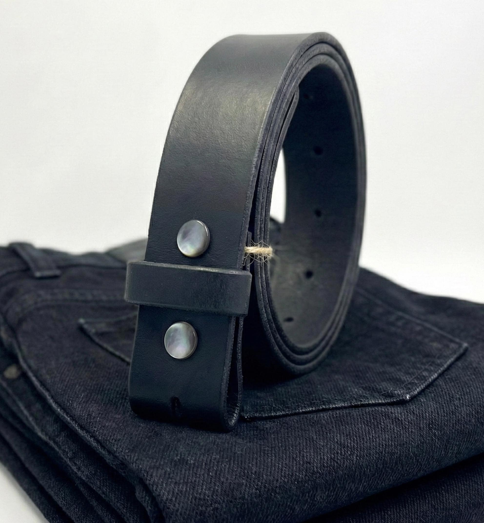 Leather Belt Without Buckle 1 1\2 Belt For Your Buckle | Brown Leather No Buckle Belt | Buffalo Leather Belt For Men | Snap On Leather Belt