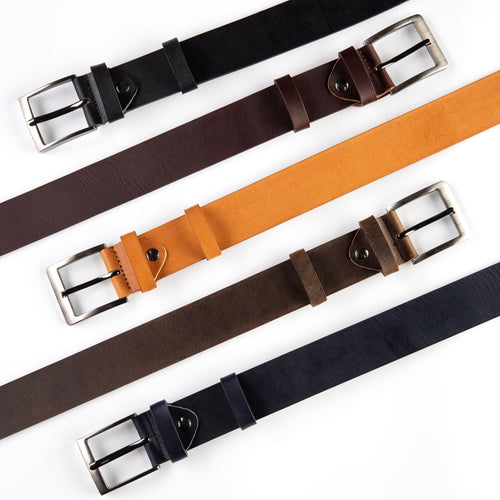 Genuine Leather Belt, Brown Leather Belt, Handmade Classic Everyday Belt