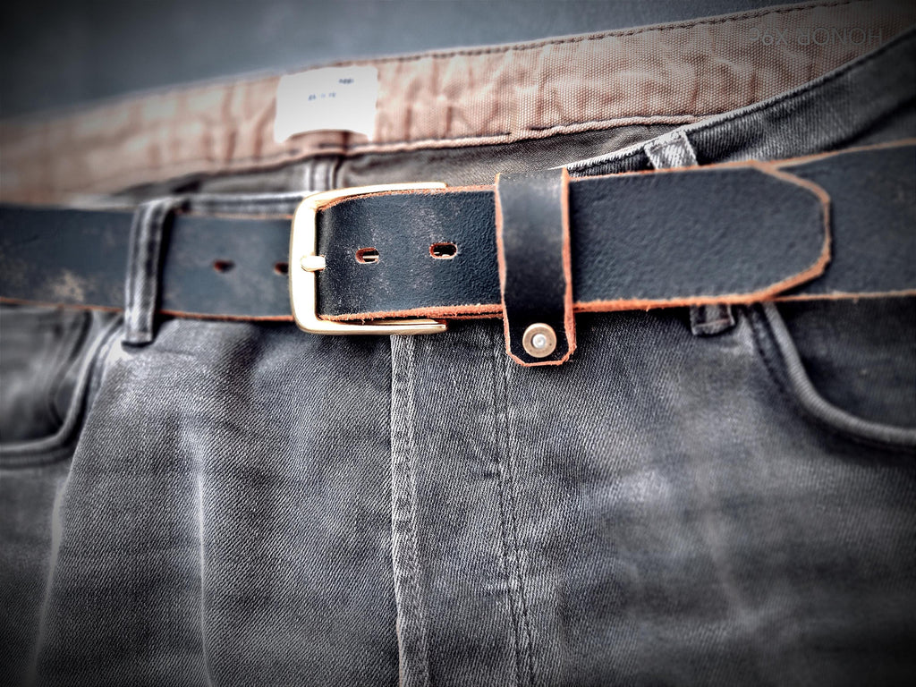 Handmade Vintage Leather Belt – Full Grain Leather Belt For Men & Women, Rustic Handmade Belt, Durable Everyday Work Belt, Unique Gift