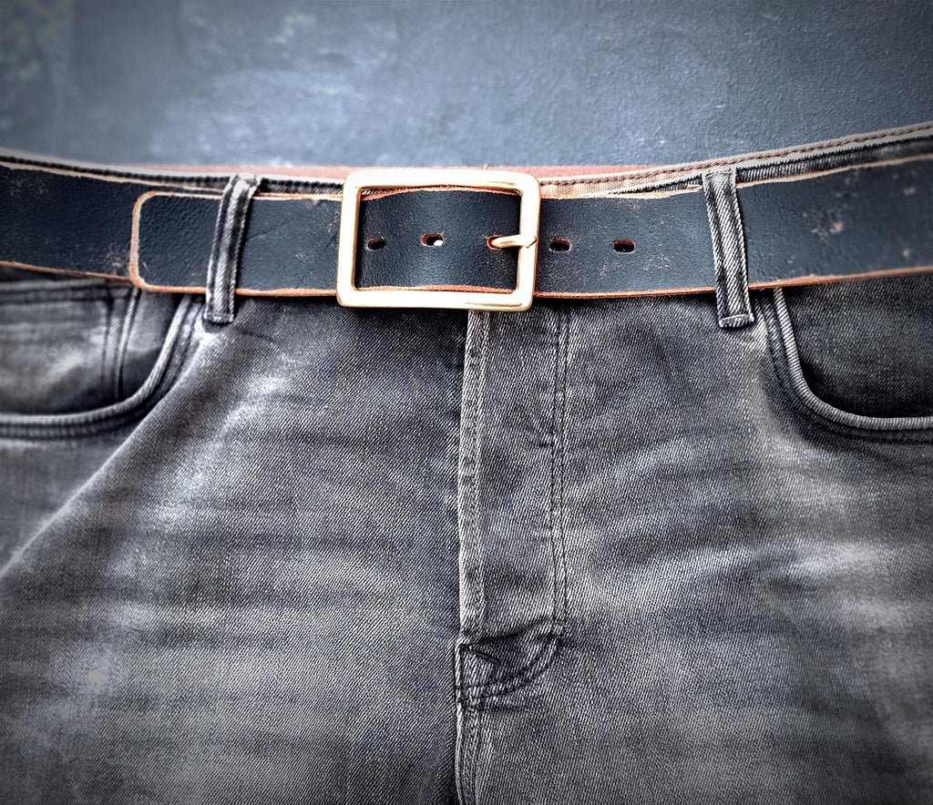 Handmade Vintage Leather Belt – Full Grain Leather Belt For Men & Women, Rustic Handmade Belt, Durable Everyday Work Belt, Unique Gift