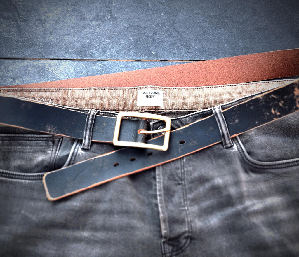 Handmade Vintage Leather Belt – Full Grain Leather Belt For Men & Women, Rustic Handmade Belt, Durable Everyday Work Belt, Unique Gift