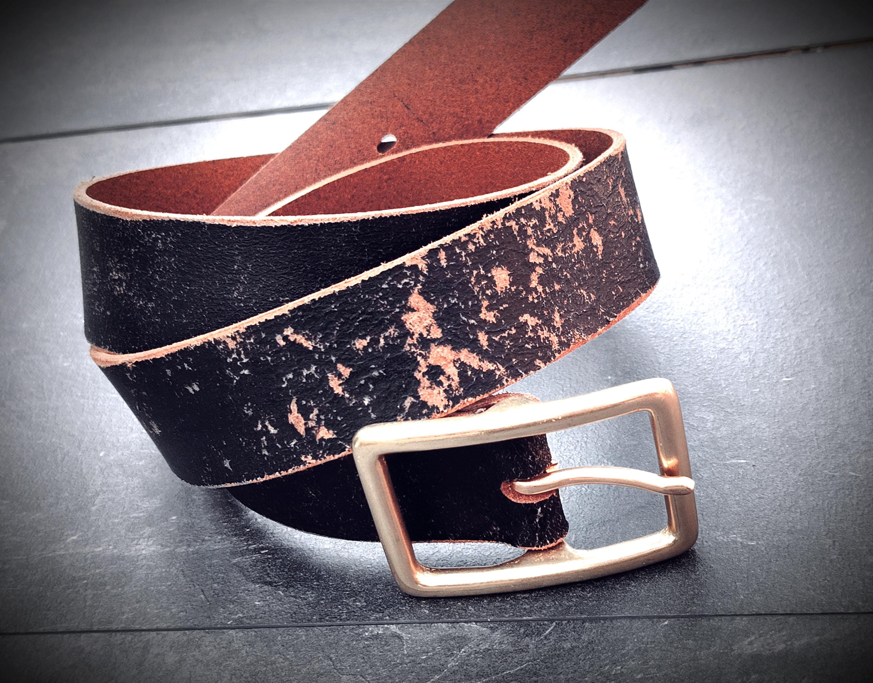 Handmade Vintage Leather Belt – Full Grain Leather Belt For Men & Women, Rustic Handmade Belt, Durable Everyday Work Belt, Unique Gift