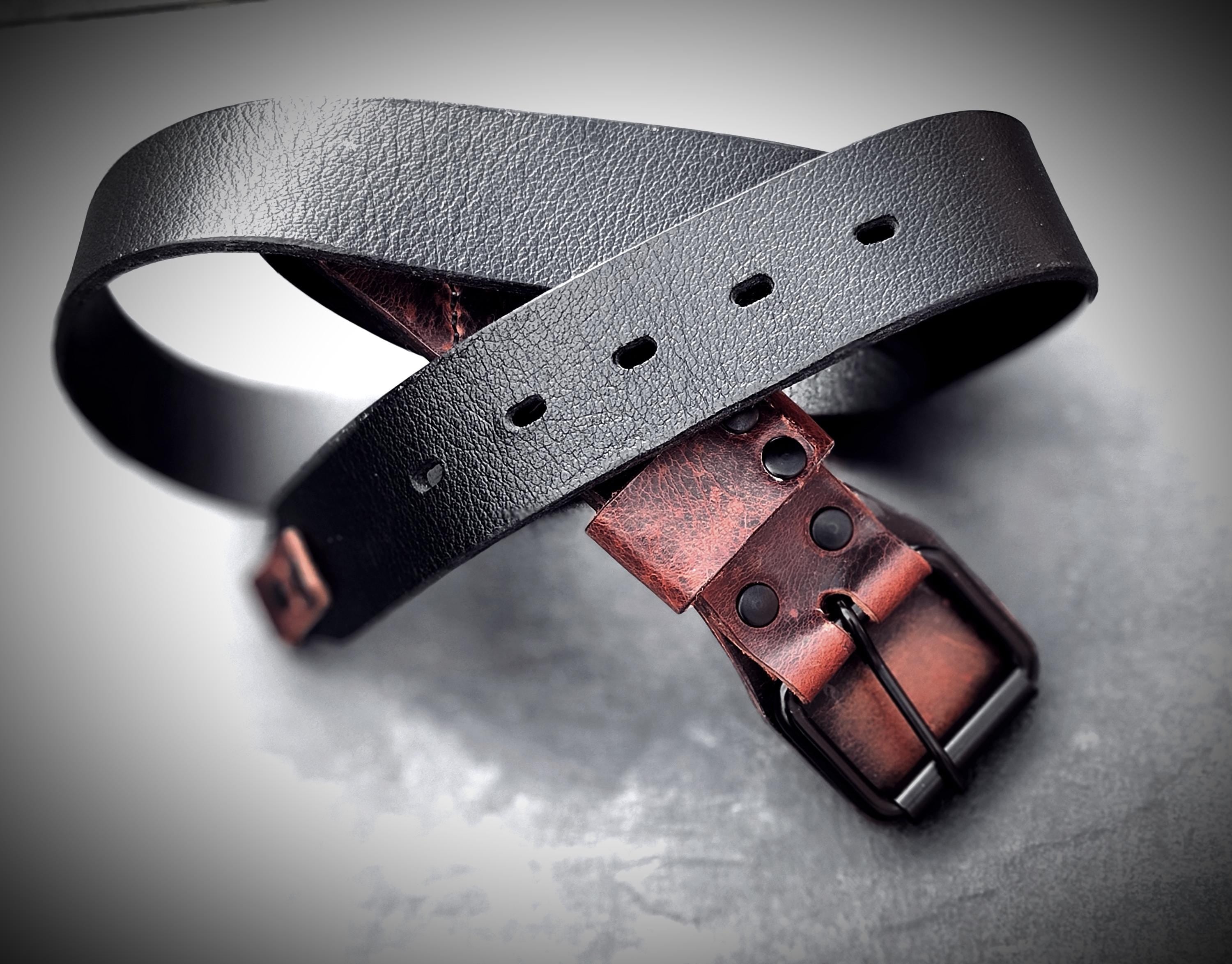 Handmade Vintage Leather Belt – Full Grain Leather Belt For Men & Women, Rustic Handmade Belt, Durable Everyday Work Belt, Unique Gift
